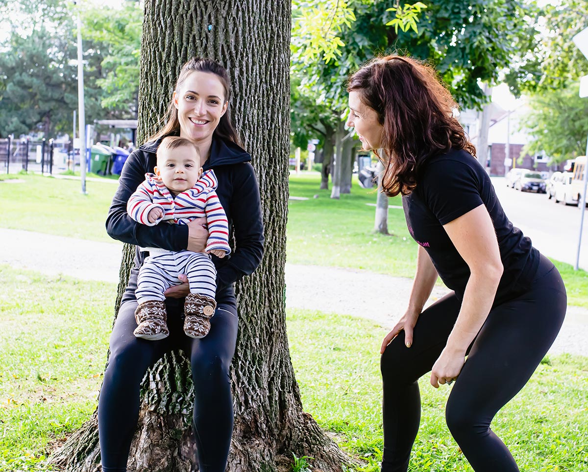 Mother with Child Outdoors Jessica Sennet Mighty Mom Prenatal Postpartum Mom & Baby Fitness Programs Toronto Ontario Online Fitness for Mothers Women